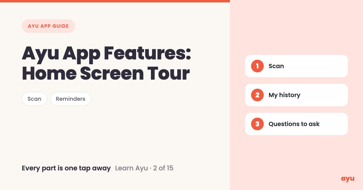 Ayu App Features: A Tour of the Home Screen