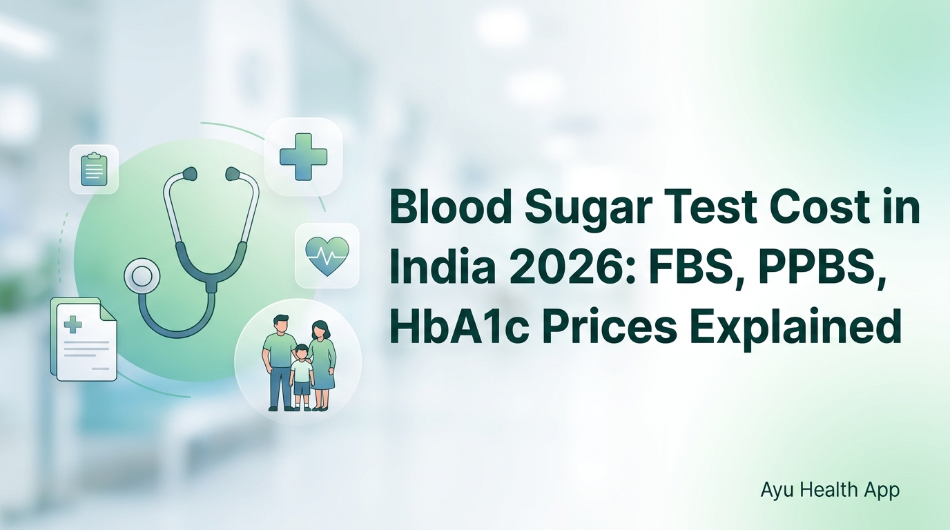 Blood Sugar Test Cost in India 2026: FBS, PPBS, HbA1c Prices Explained