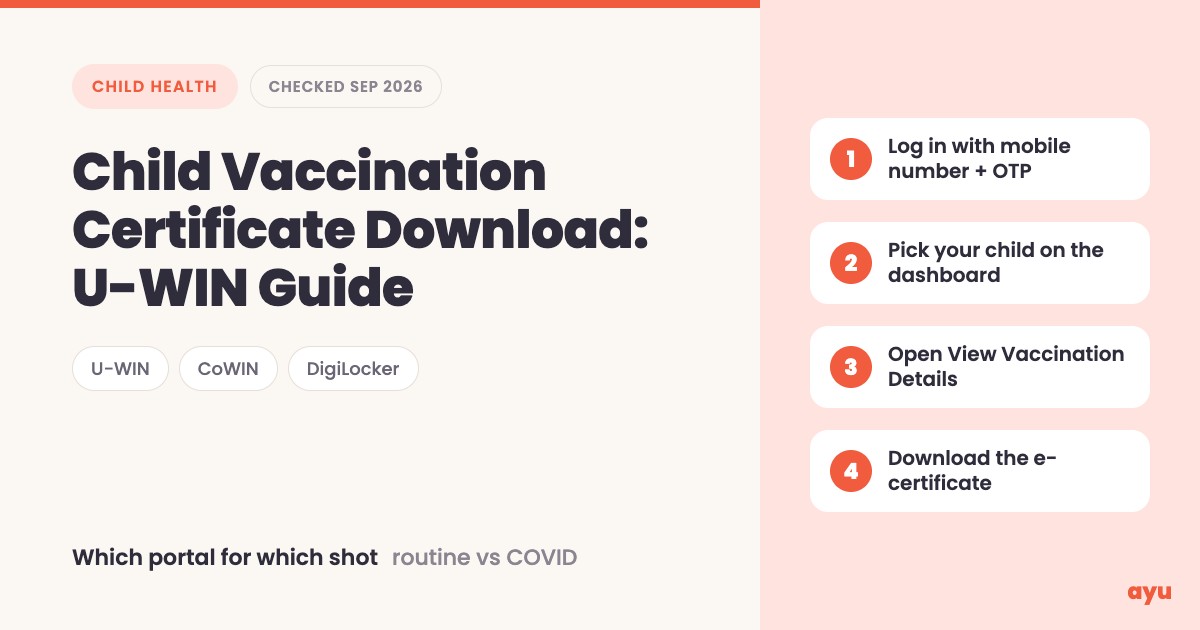 Child Vaccination Certificate Download: U-WIN Guide thumbnail