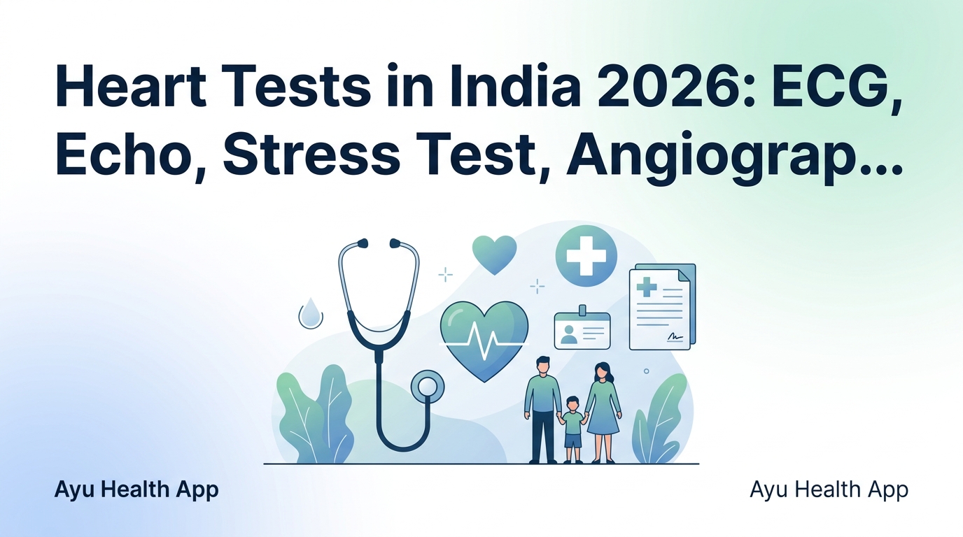 Heart Tests in India 2026: ECG, Echo, Stress Test, Angiography — Costs & When Needed